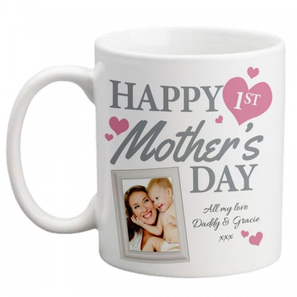 Happy First Mothers Day White Personalized Ceramic Coffee Mug